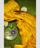Striped Kota Doria Cotton Saree With Unstitched Blouse Piece for Women 