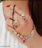 Alloy Mangalsutra with Earrings for Women 