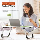 Laptop & Study Table, Foldable and Portable/Ergonomic & Rounded Edges/Non-Slip Legs Lime, Green 