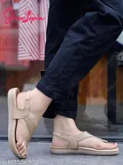 Shoetopia Beige Flat Sandals Size IND-7
