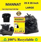 Garbage Bags (Black, 20x26 Inches) (Pack of 50)