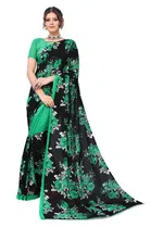 Women Georgette Printed Saree With Unstitched Blouse 