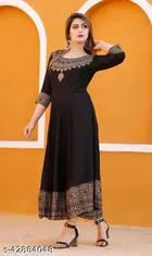 Rayon Printed Kurti for Women 