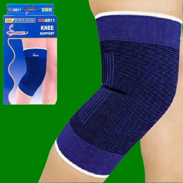 Polyester Solid Knee Sleeves for Women (Blue, Set of 1)