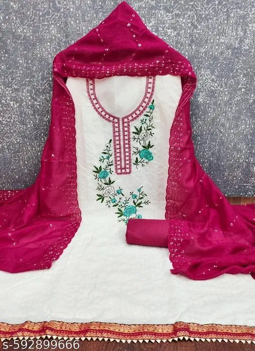 Embroidered Patiala Suits for Women (Multicolor, 6.85 meter (3XL)) (Multicolor, 6.25 meter (L)