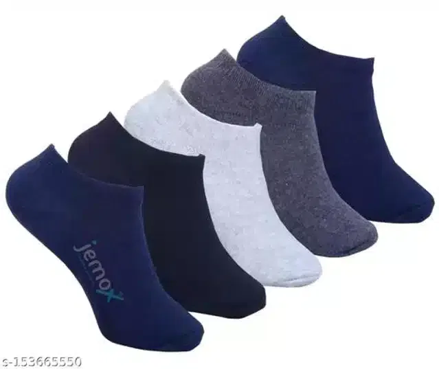 Cotton Blend Socks for Men (Multicolor, Set of 5)