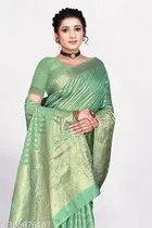 Organza Zari Woven Saree for Women 