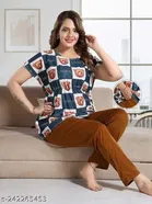 Satin Nightsuit for Women 