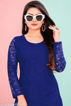 Net Kurti for Women,  Blue  