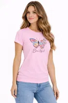 Cotton Blend Printed T-shirt for Men, Pink 
