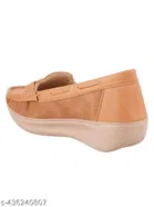 Shoetopia Solid Synthetic Loafers for Girls 