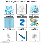 Coco Melon Theme 2nd Happy Birthday Decoration Items For Girls, Multicolor, Pack of 112