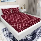 Arch Fab Maroon Abstract Double Bedsheet 88X90 Inch