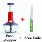 Manual Vegetable Chopper with Kitchen Knife 