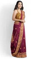Silk Solid Saree for Women 