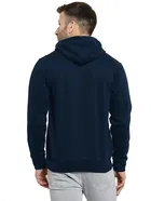 Fleece Printed Hoodie for Men, Blue 