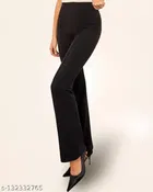 Polyester Solid Trouser for Women 