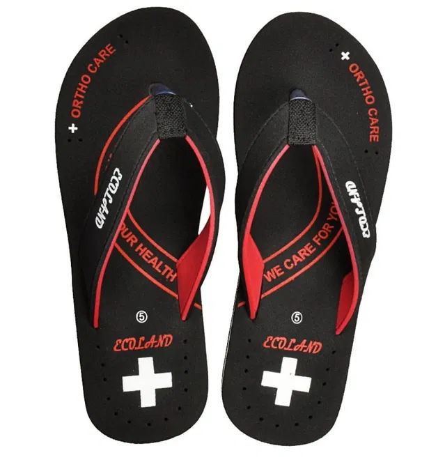 Flipflops for Women (Black, 8)