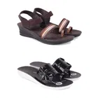 Combo of Flats with Sandals for Women 