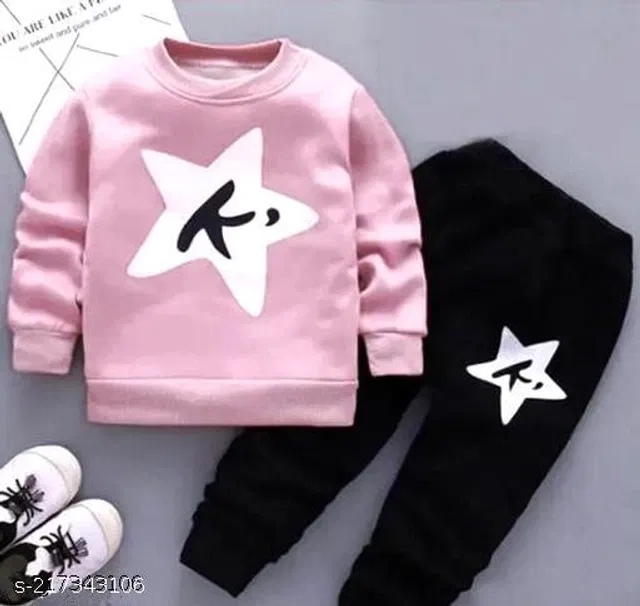 Hosiery Cotton Clothing Set for Boys (Pink & Black, 18-24 Months)