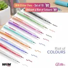 Win Glitter Multicolour Sparkle Gel Ink Pens 