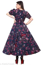 Fit and Flare Floral Dress for Women 