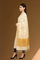 Rayon Printed Shawl For Women (Off White)