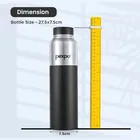 Pexpo Crown 1000 Stainless Steel Sports/Fridge Water Bottle with Sipper Cap - 950ml | BPA Free - Silver & Knight Black