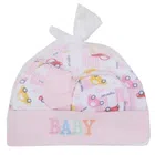 Cotton Cap for Baby (Multicolor, 0-6 Months)