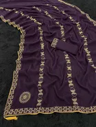 Crepe Solid Saree for Women 