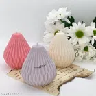 Scented Pear Shaped Candles (Multicolor, Pack of 3)