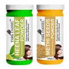 Park Daniel 100% Pure & Natural Heena Leaf Powder & Methi Seeds Powder 