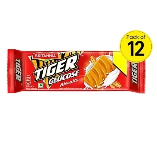Britannia Tiger Glucose Biscuits 12X82 g (Pack of 12)