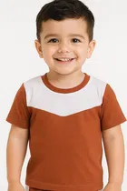 Solid Cotton Blend Top & Bottom Set for Boys 