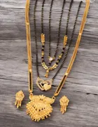 Combo of 4 Pcs Mangalsutras with Earrings Set for Women 