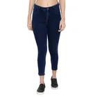 Demin Skinny Jeans for Women, Navy Blue 