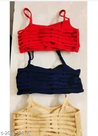 Net Solid Bras for Women, Assorted, Pack of 3 