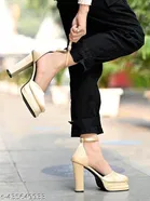 Solid Suede Block Open Toe Heels for Kids 