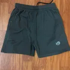 Polyester Solid Shorts for Men (Dark Grey, XXL)