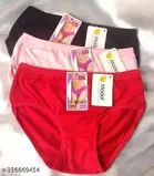 Nylon Briefs for Women, Black, Pack of 3 