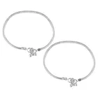 Brass Silver Plated Anklet for Women 