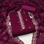 Vichitra Silk Unstitched Dress Material for Women 