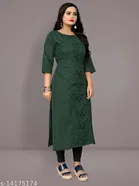 Floral Embroidered Cotton Blend Kurti for Women 