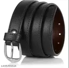 Faux Leather Belt for Women, Black, Pack of 2 