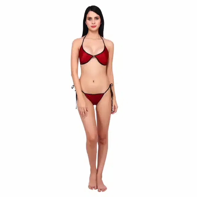 Lingerie Sets for Women (Maroon, Set of 1)