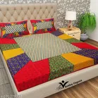 Cotton Queen Bedsheet with 2 Pillow Cover 