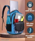Polyester Backpack for Men & Women, Blue