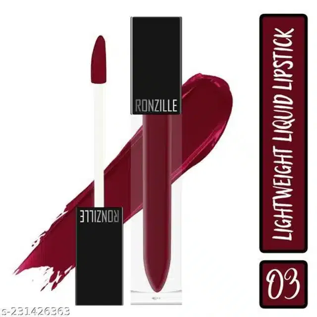 Ronzille Matte Lipstick (Red, 5 ml)