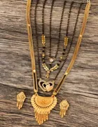 Combo of 4 Pcs Mangalsutras with Earrings Set for Women 