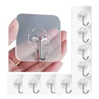 Plastic Wall Hooks, Transparent 